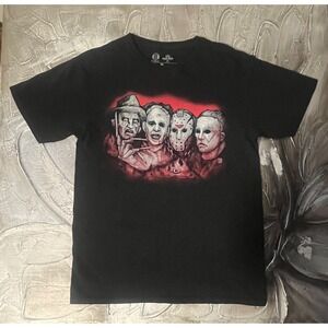 Get Down Art Classic Scary Horror Movie Icon Villain Graphic Tee T-Shirt Black M